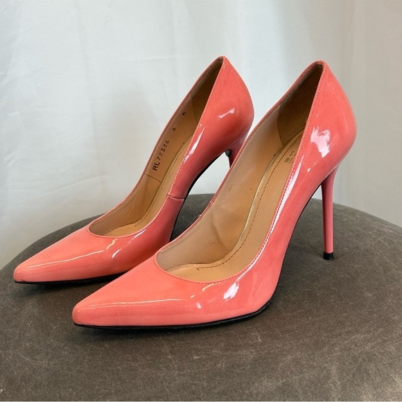 STUART Weitzman pink patent high heels Sz 6 - Picture 10 of 10